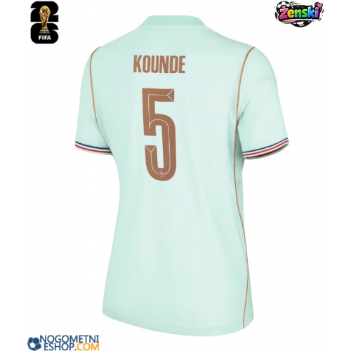 Ženski Nogometni dresi Francija Jules Kounde #5 Gostujoči SP 2026 Kratek Rokav